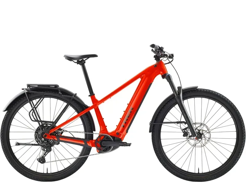 Trek Powerfly+ 4 Equipped 800 Gen 5 eMountain Bike in Radioactive Red/Black