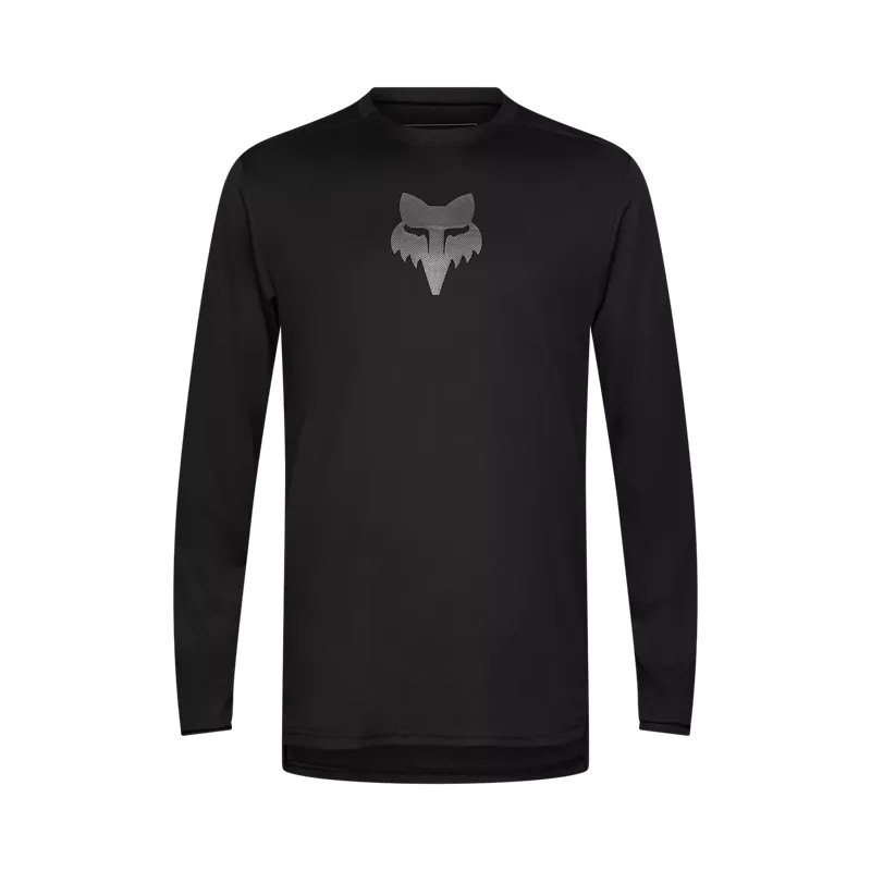 Fox Trek Ranger Long Sleeve Mountain Bike Jersey in Black