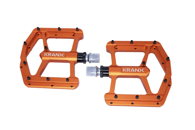 KranX Trail Luxe 9/16-inch Alloy Platform Sealed Brg. Pedals in Orange
