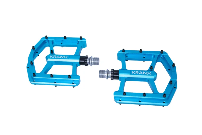 KranX Trail Luxe 9/16-inch Alloy Platform Sealed Brg. Pedals in Blue