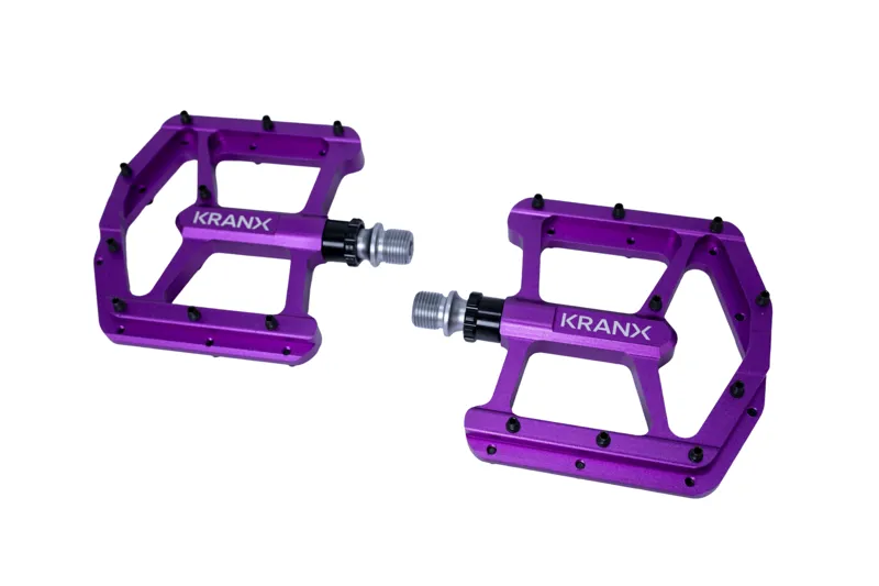 KranX Trail Luxe 9/16-inch Alloy Platform Sealed Brg. Pedals in Purple