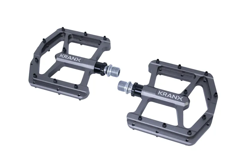 KranX Trail Luxe 9/16-inch Alloy Platform Sealed Brg. Pedals in Grey