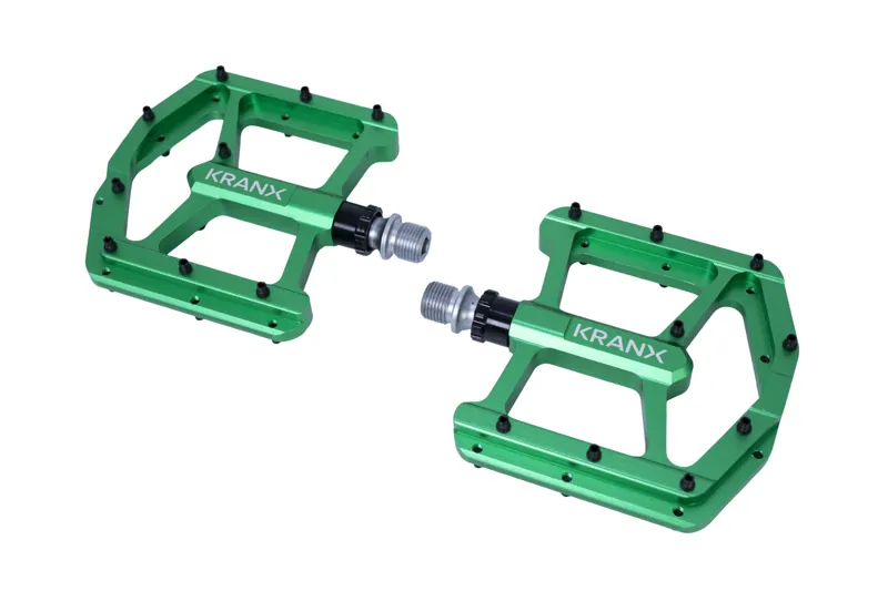 KranX Trail Luxe 9/16-inch Alloy Platform Sealed Brg. Pedals in Green