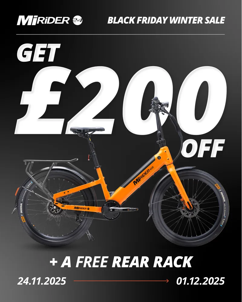 MiRider 24 Compact Step-Through E-Bike In Onyx Grey-1