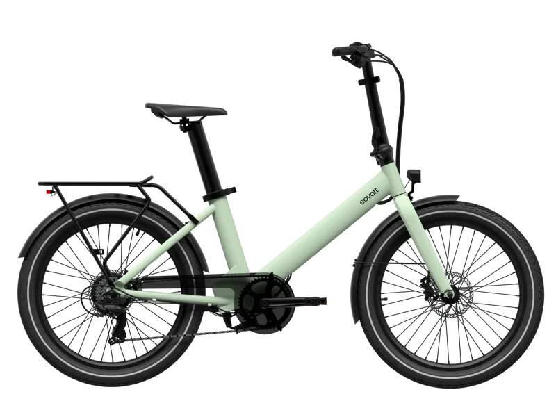 UTO Evening 24 Compact Step-Thru Semi-Folding Electric Bike Sage Green