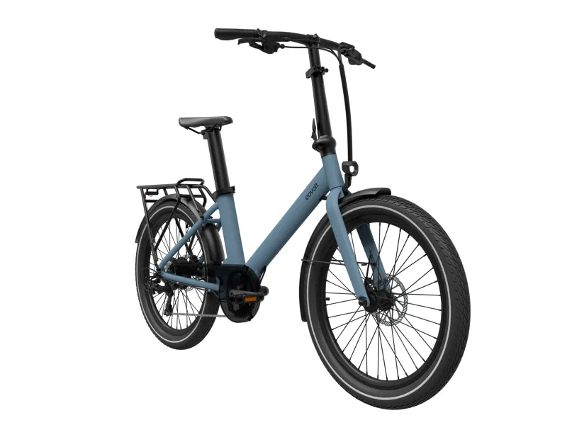 UTO Evening 24 Compact Step-Thru Semi-Folding Electric Bike Ocean Blue-2