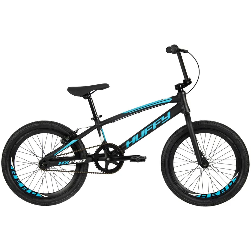 HUFFY HX Pro Racer Alloy BMX: BLACK/ORANGE LOGO 20-3