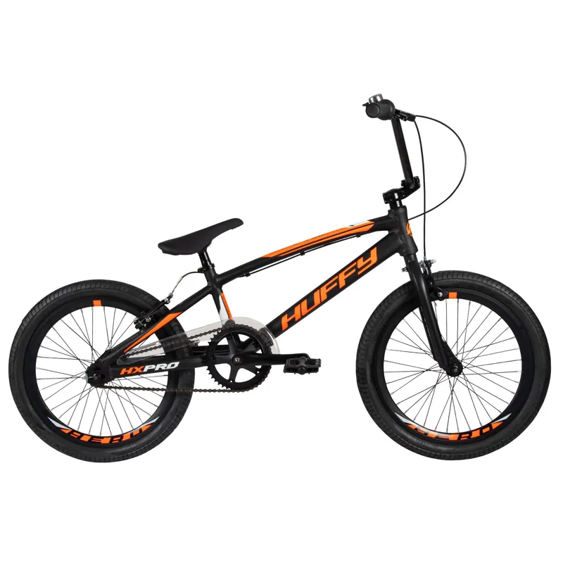 HUFFY HX Pro Racer Alloy BMX: BLACK/ORANGE LOGO 20
