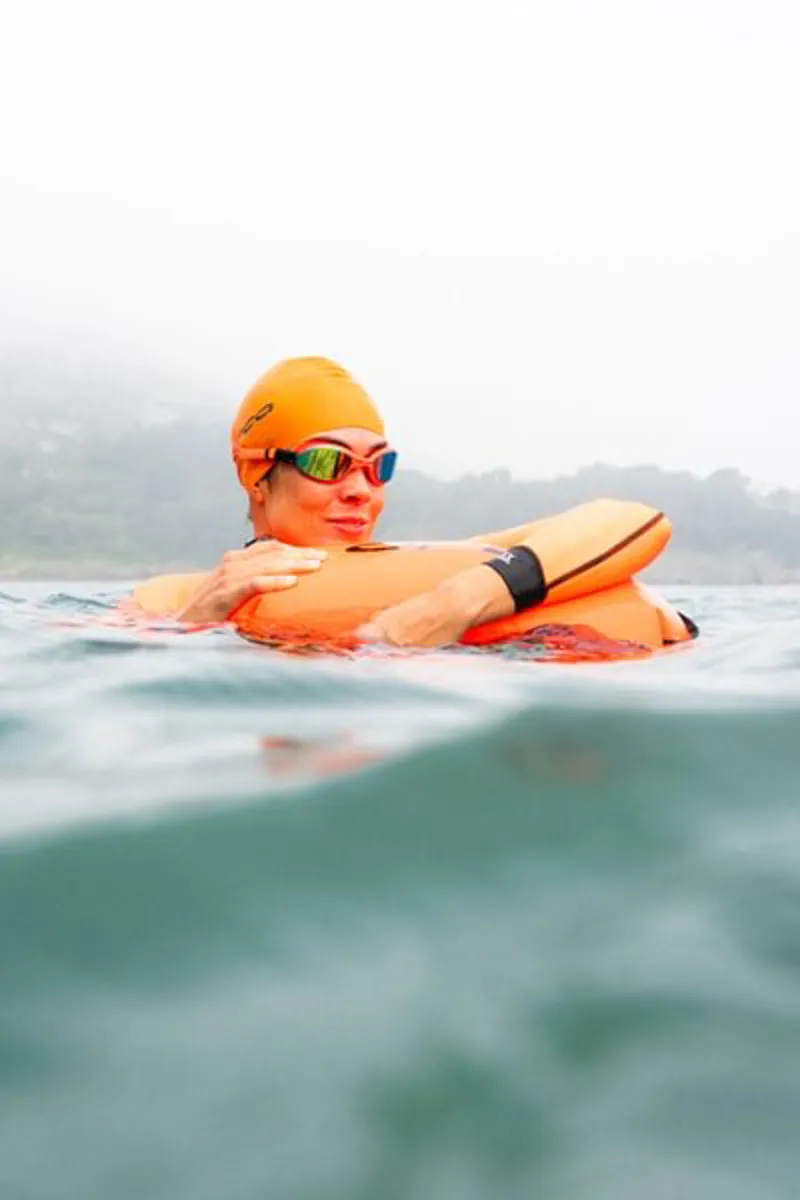 Orca Silicone Swim Cap Orange-2