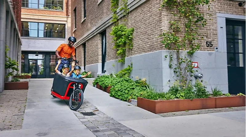 Trek Fetch+ 4 Electric Cargo Bike in Lava Red-2