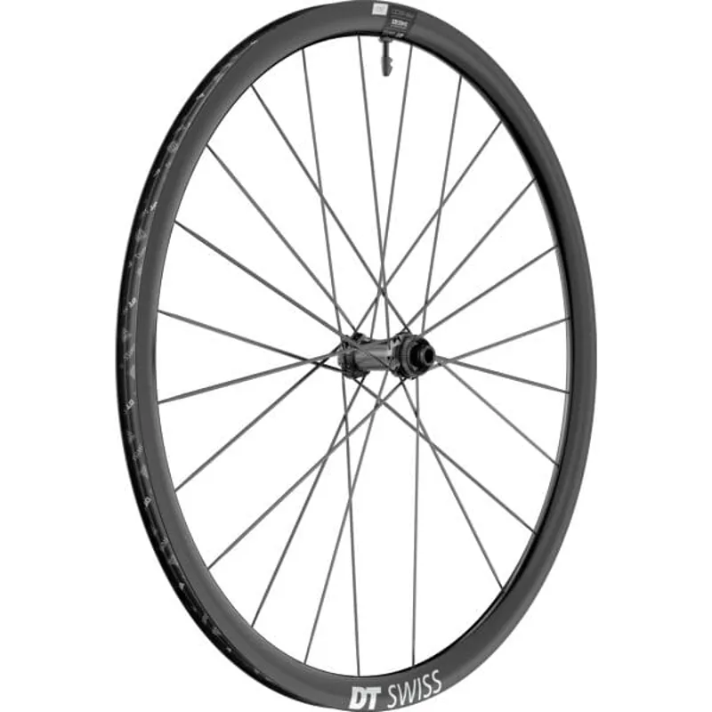 DT Swiss AR1600 30mm C DB FR Black front - 30 mm alloy clincher 12 x 100 mm