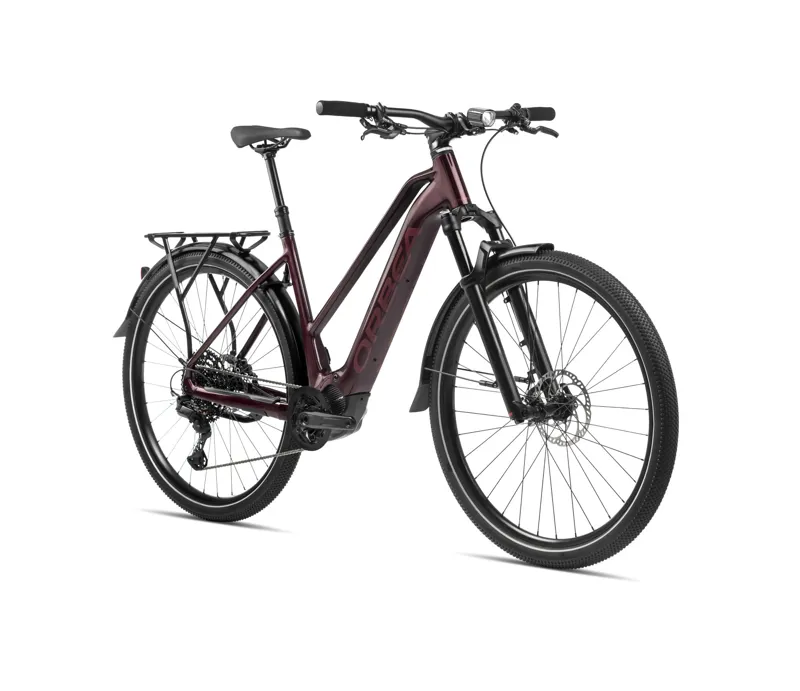 Orbea Kemen Mid 10 Trekking Bike in Metallic Burgundy Red -2