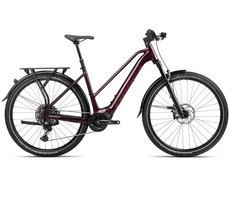 Orbea Kemen Mid 10 Trekking Bike in Metallic Burgundy Red 