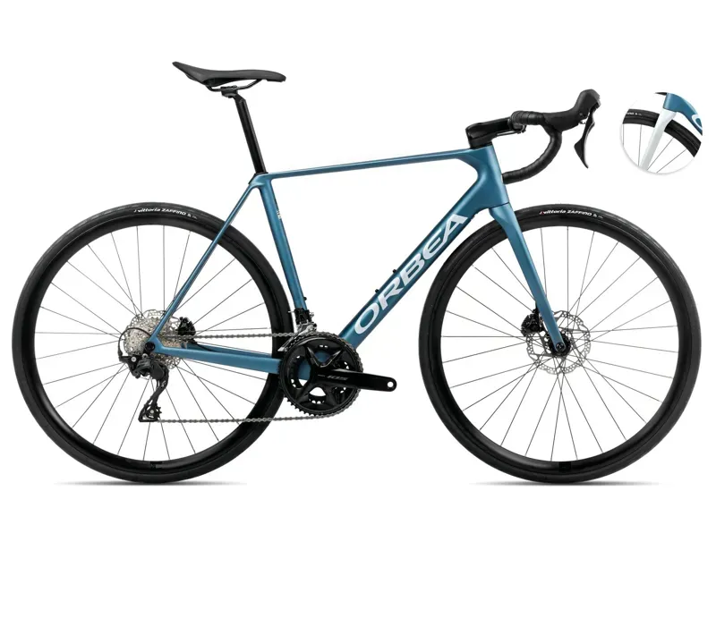 Orbea Orca M30 Road Bike In Slate Blue/Halo Silver Matt