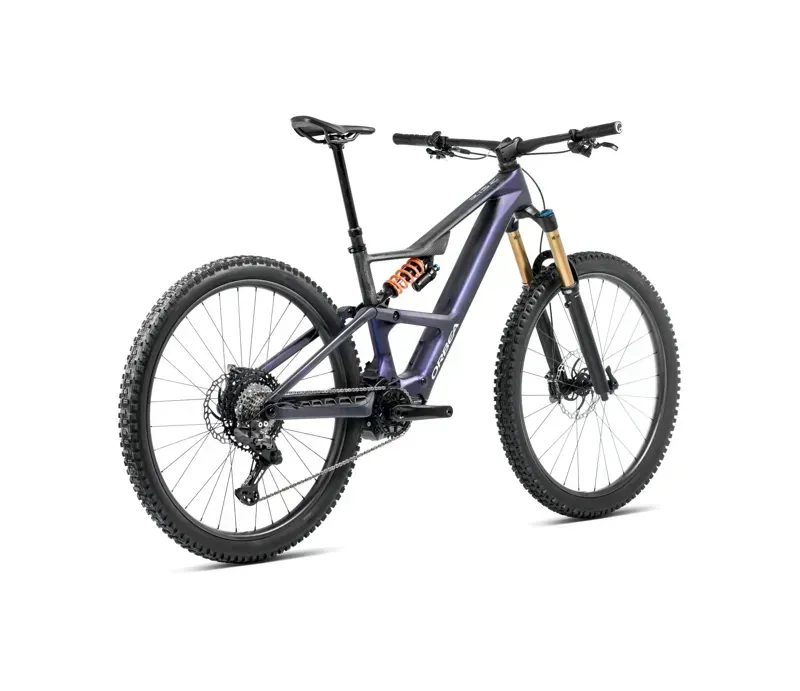 Orbea Rise Lt M-Team 420Wh E-Mountain Bike In Tanzanite Carbon View/Carbon Raw Matt-2