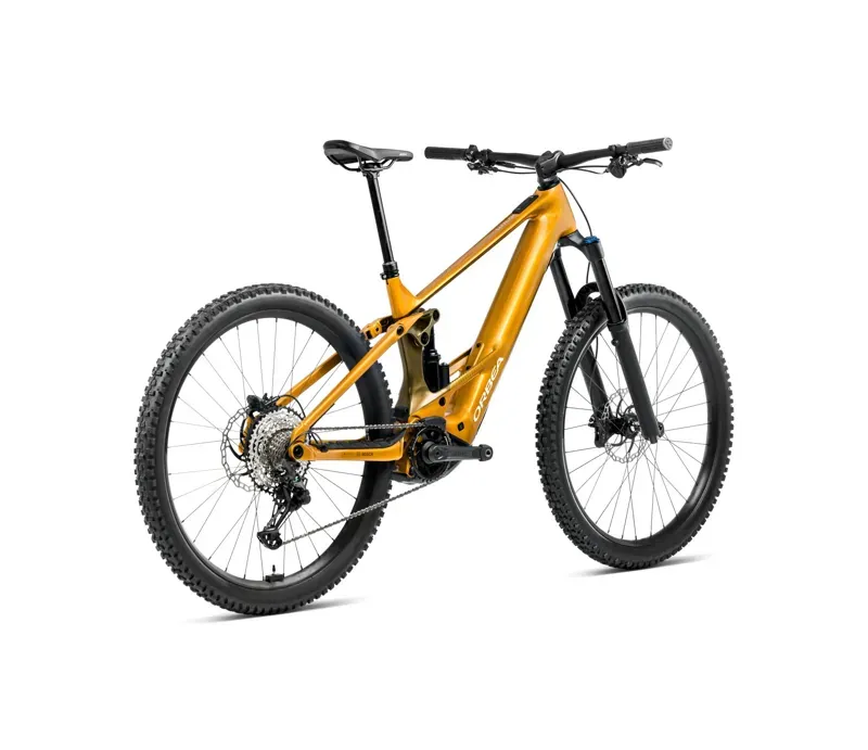 Orbea Wild H10 E-Mountain Bike In Bumblebee Yellow/Metallic Olive Green Gloss-2