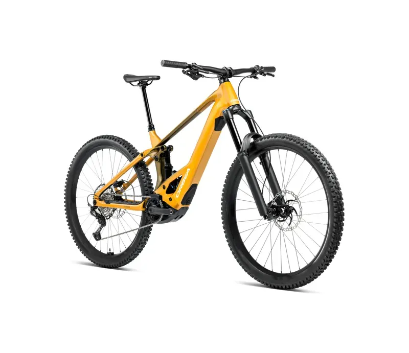 Orbea Wild H10 E-Mountain Bike In Bumblebee Yellow/Metallic Olive Green Gloss-1