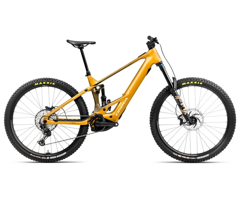 Orbea Wild H10 E-Mountain Bike In Bumblebee Yellow/Metallic Olive Green Gloss