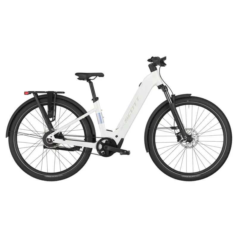 Scott Sub 10 Belt Wave E-Bike in Bianco White