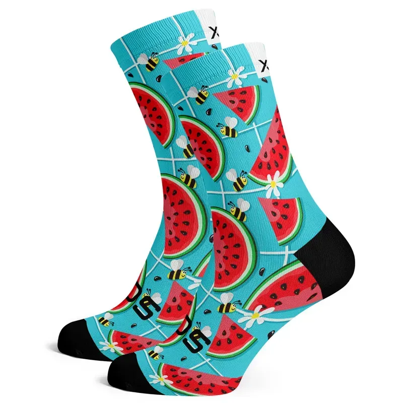 Sox Footwear Fruity Bright and Fun Premium Crew Socks in Multi Coloured