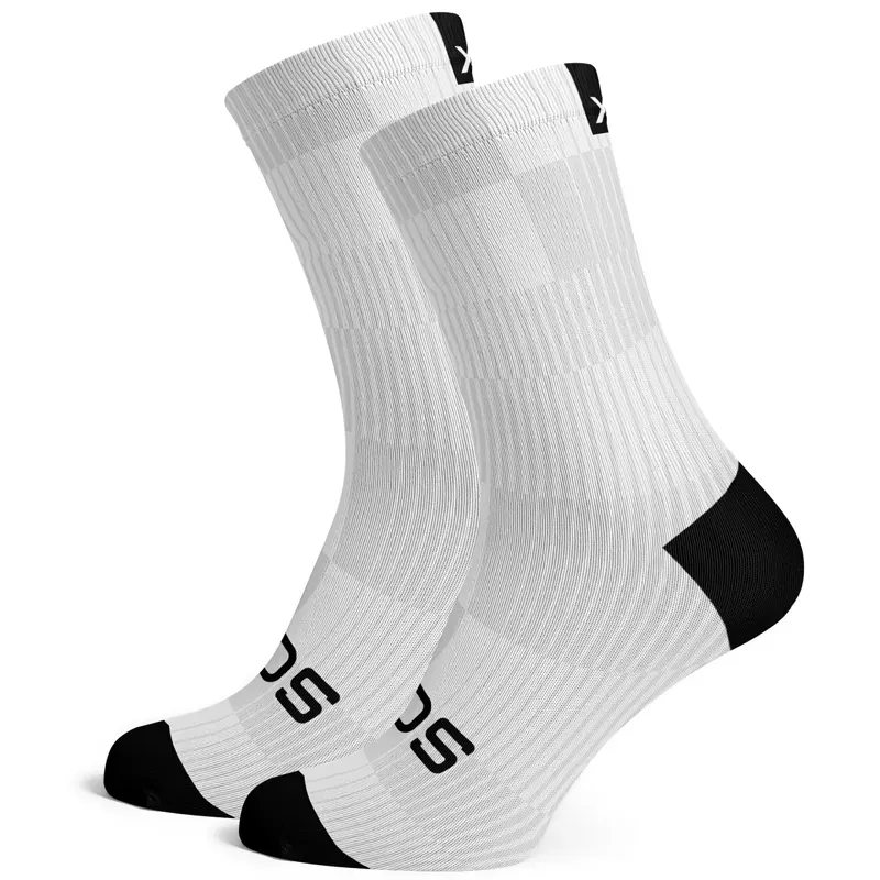 Sox Footwear Slight Minimalist Premium Crew Socks in White