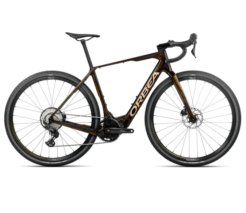 Orbea Denna M30 E-Road Bike In Caramel Carbon View/Golden Sand Gloss