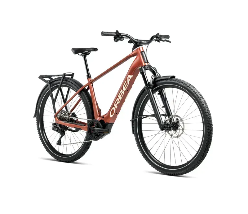 Orbea Kemen Adv 20 E-Hybrid Bike In Mars Red/Ivory White Gloss-1