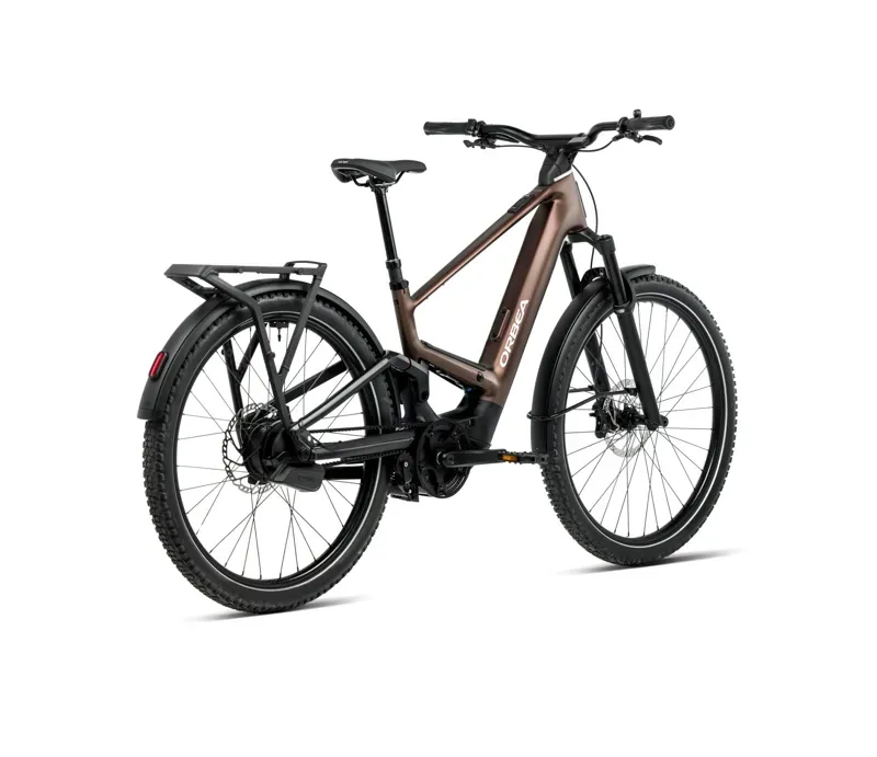 Orbea Muga 30 E-Hybrid Bike In Metallic Rust/Diamond Black Matt-2