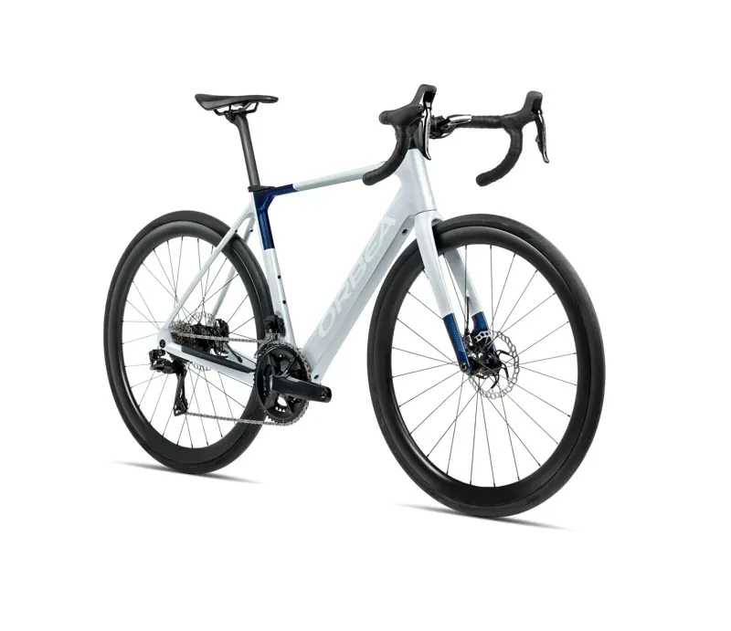 Orbea Gain M40 Halo Silver Matt - Blue Carbon View-1