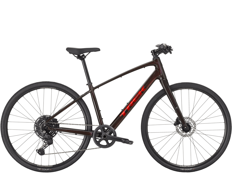 Trek FX 3 Stepover Gen 4 Hybrid Bike in Dark Carmine