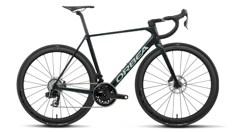 Orbea ORCA M21E Team Road Bike in Escape Green - Carbon View