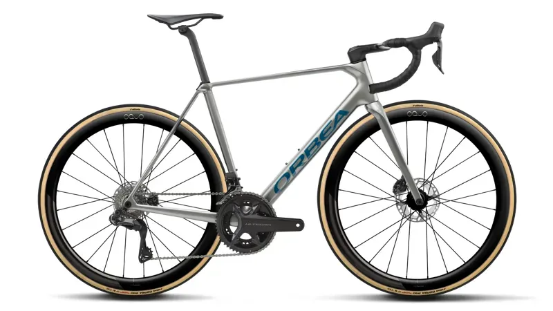 Orbea ORCA M20i LTD PWR Road Bike in Spark Silver - Titan Grey