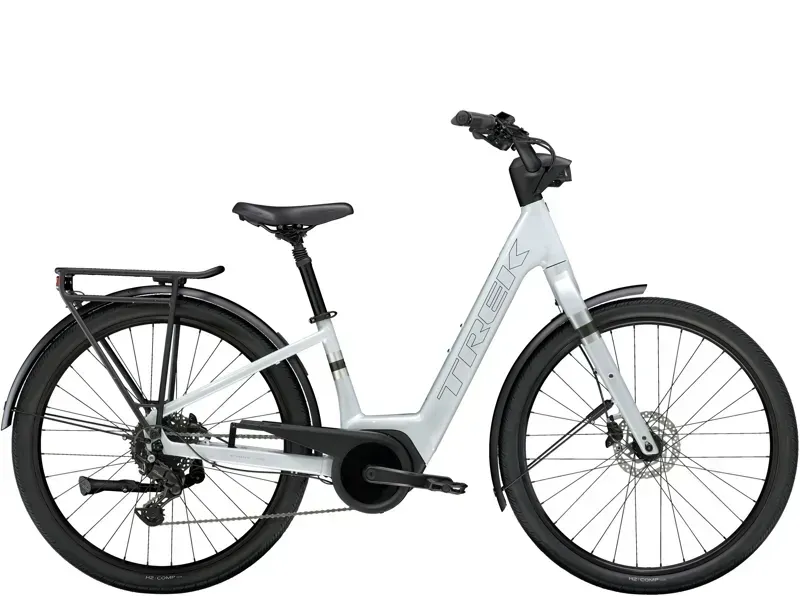 Trek Verve+ 2 Lowstep e-Hybrid Bike In Plasma Grey Pearl