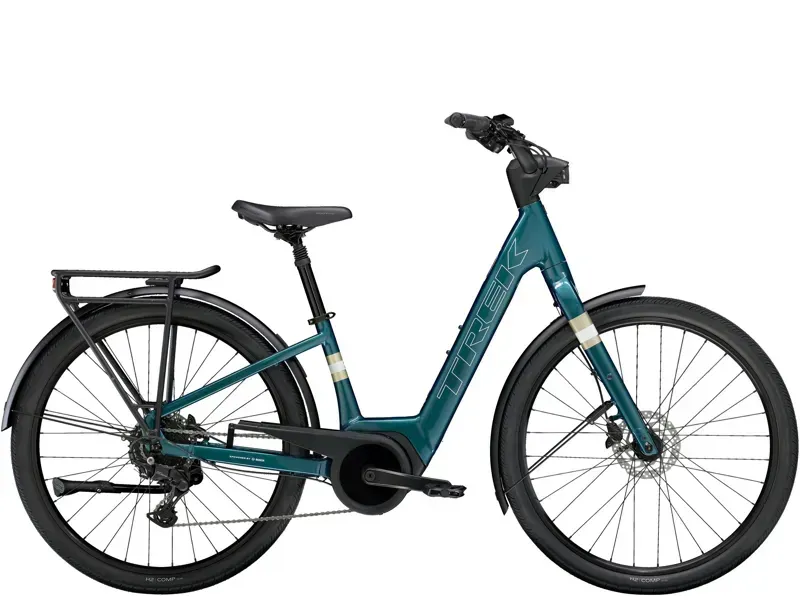 Trek Verve+ 2 Lowstep e-Hybrid Bike In Dark Aquatic