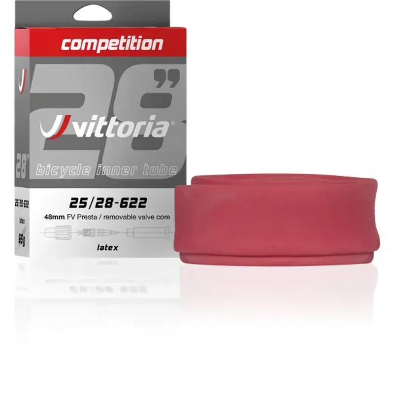 Vittoria Competition 700c 48mm Presta V. Latex Inner Tube in Black