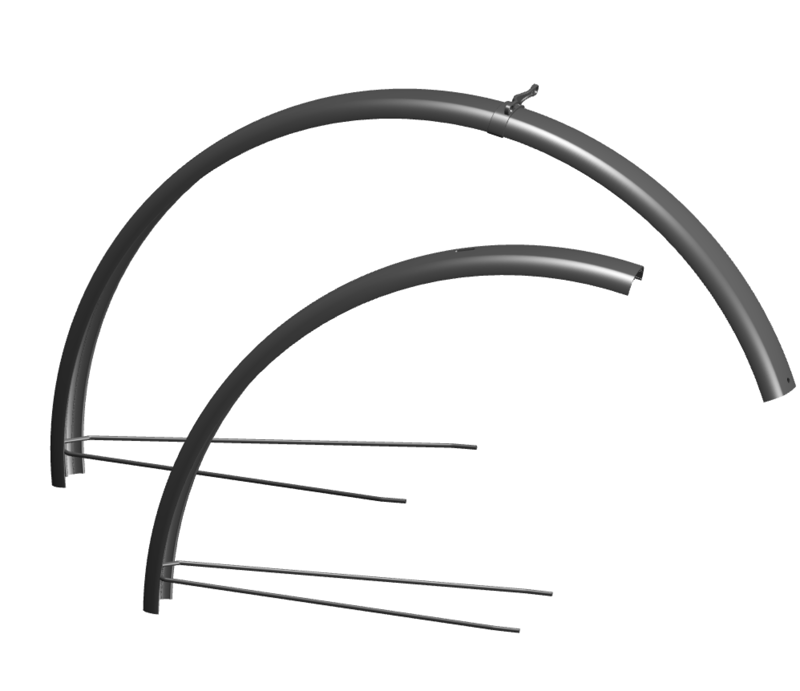 Orbea Mudguards Complete Kit 55mm in Black